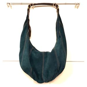 Fossil Brand Teal suede hobo bag